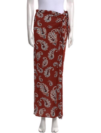 Rabanne Paisley Print Long Skirt