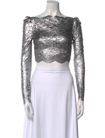 Rabanne Nylon Square Neckline Crop Top