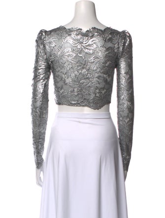 Rabanne Nylon Square Neckline Crop Top