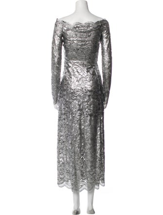 Rabanne V-Neck Long Dress