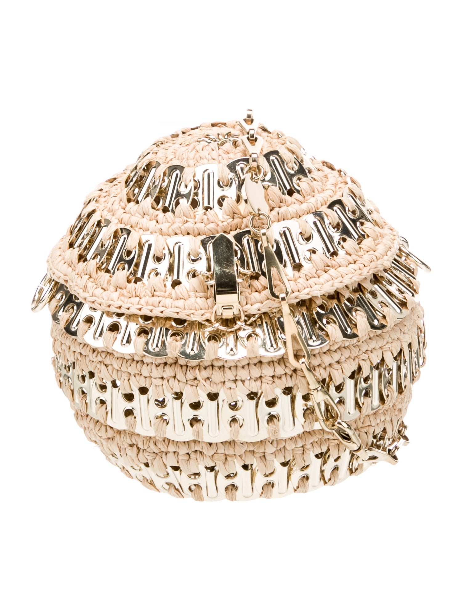 Rabanne Raffia Shoulder Bag