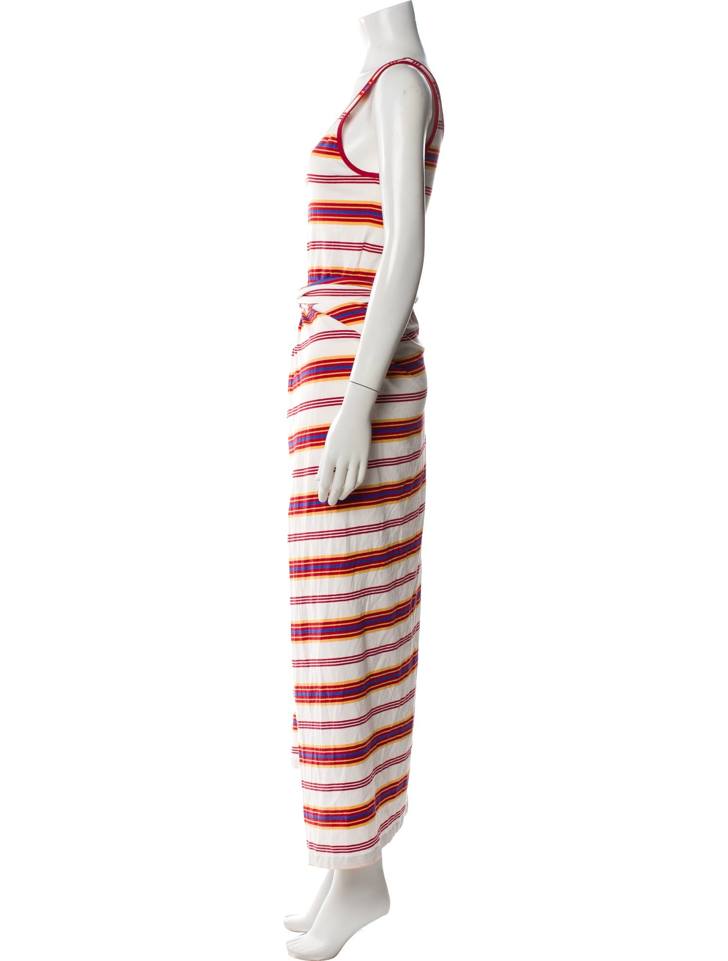 Rabanne Striped Long Dress