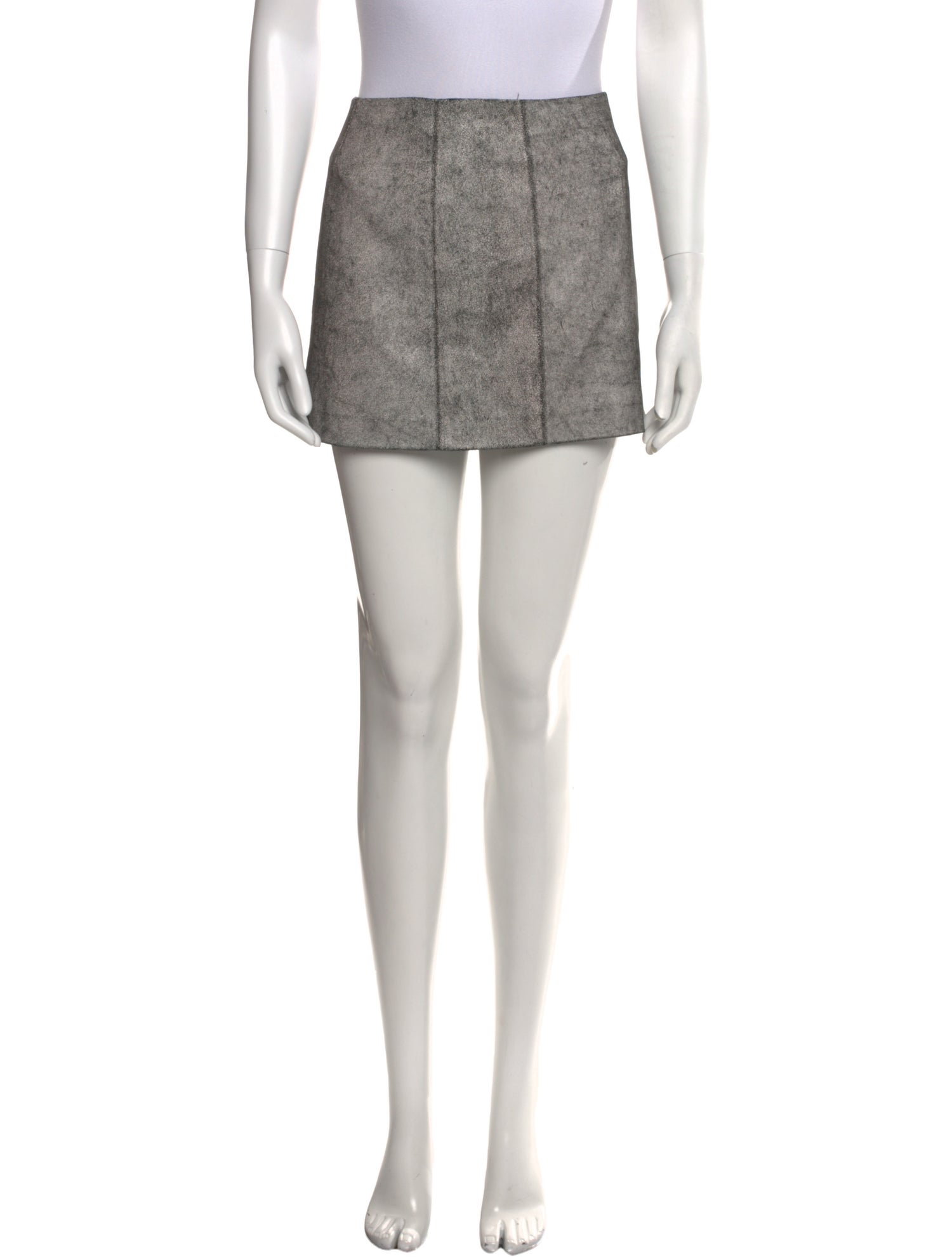 Skaist-Taylor Lamb Leather Mini Skirt