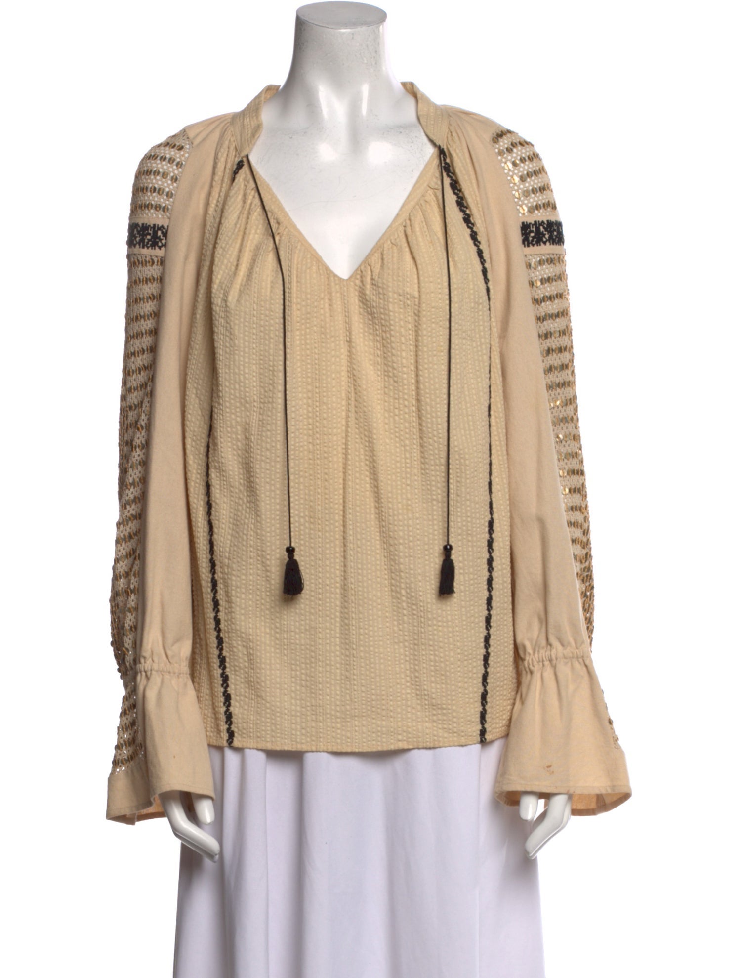 Skaist-Taylor V-Neck Long Sleeve Blouse