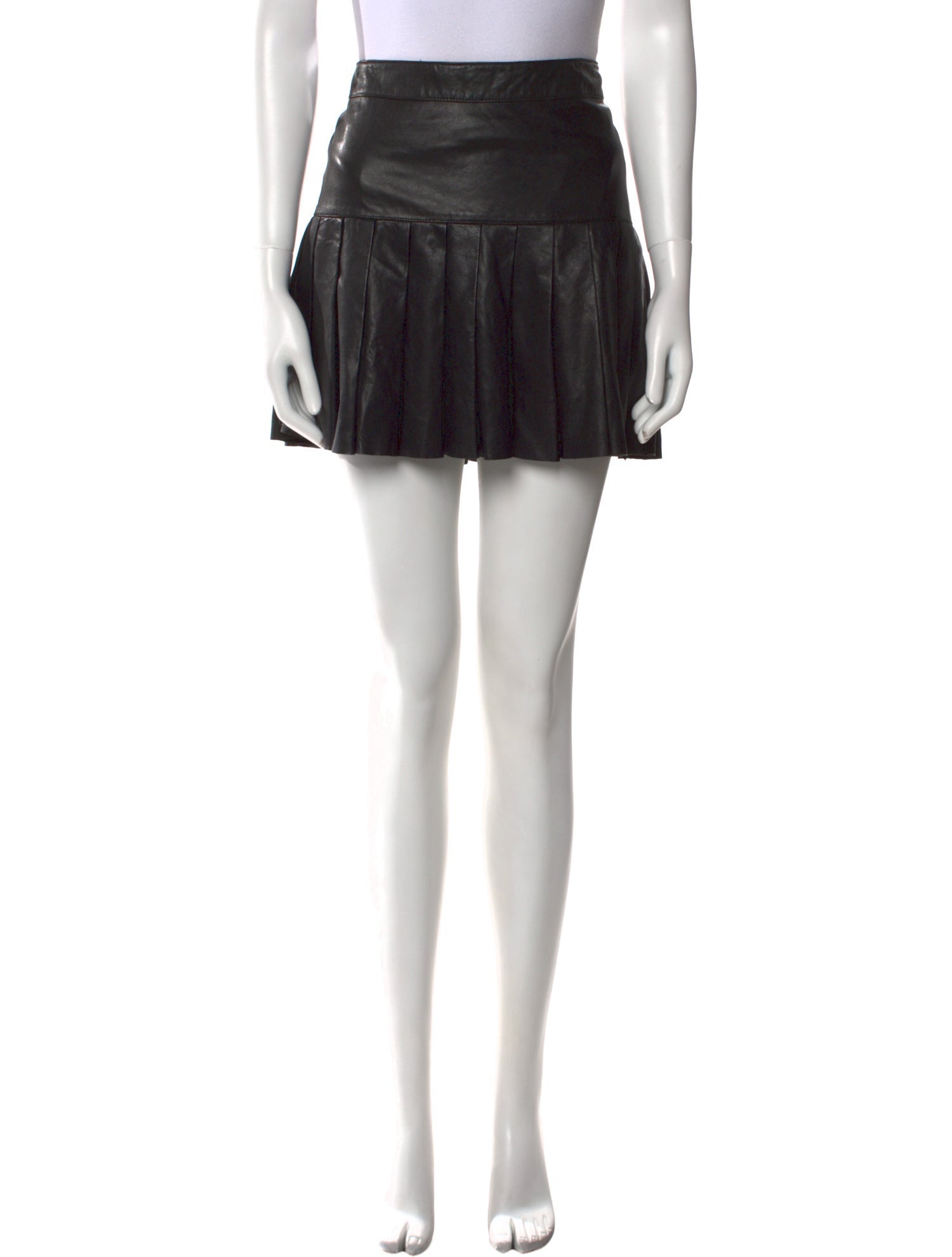 Skaist-Taylor Lamb Leather Mini Skirt