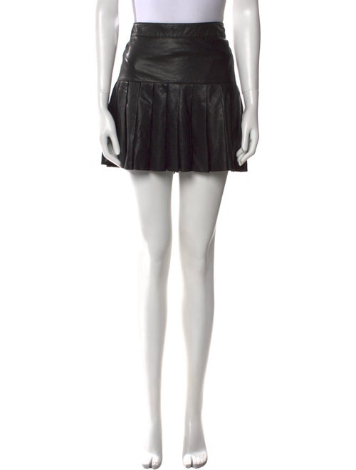 Skaist-Taylor Lamb Leather Mini Skirt