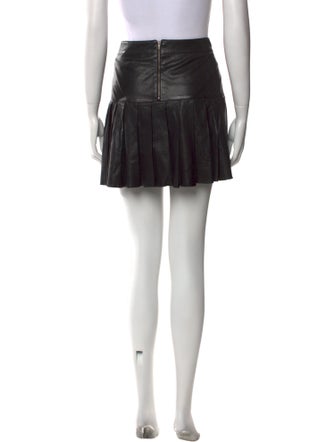 Skaist-Taylor Lamb Leather Mini Skirt