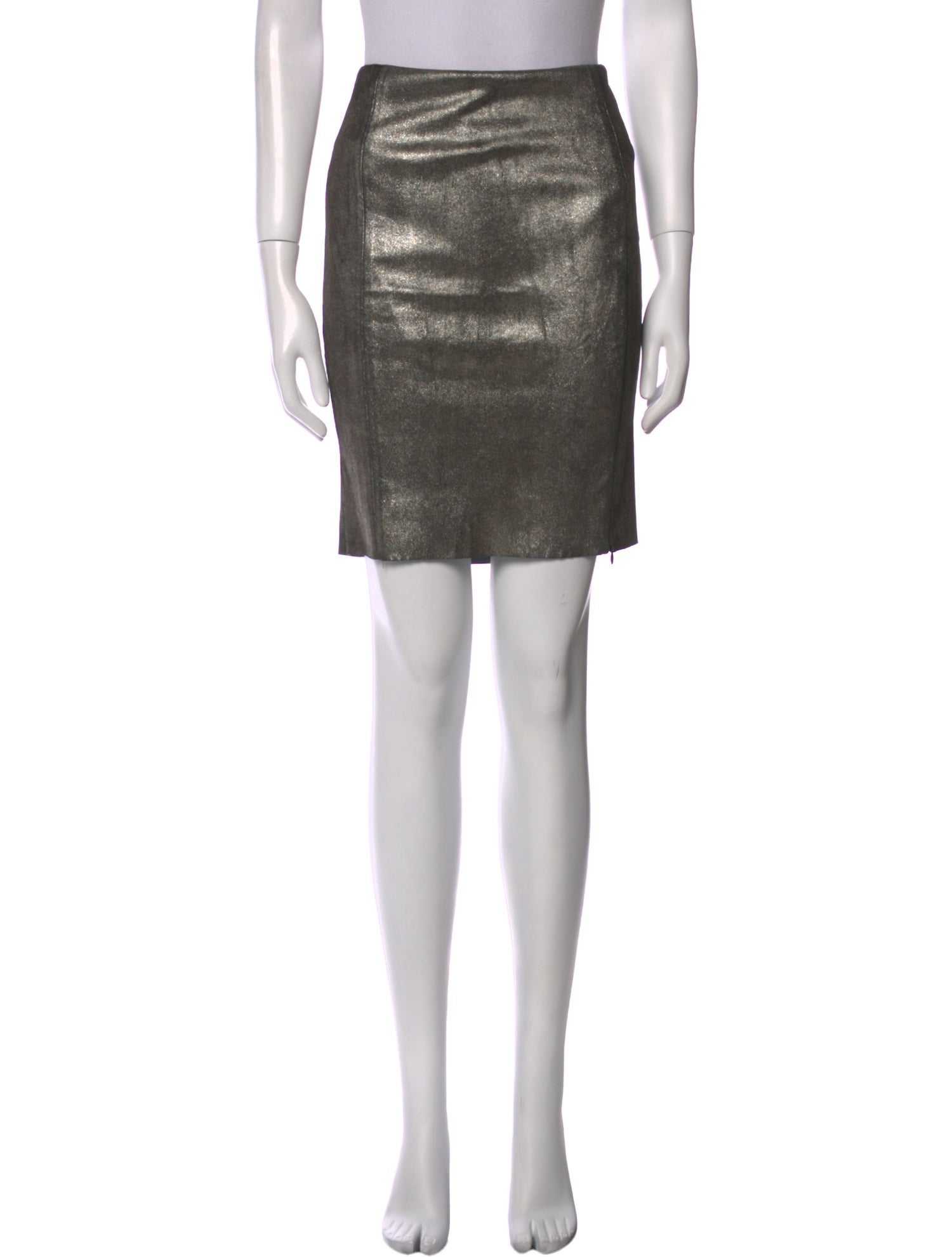 Skaist-Taylor Lamb Leather Knee-Length Skirt w/ Tags