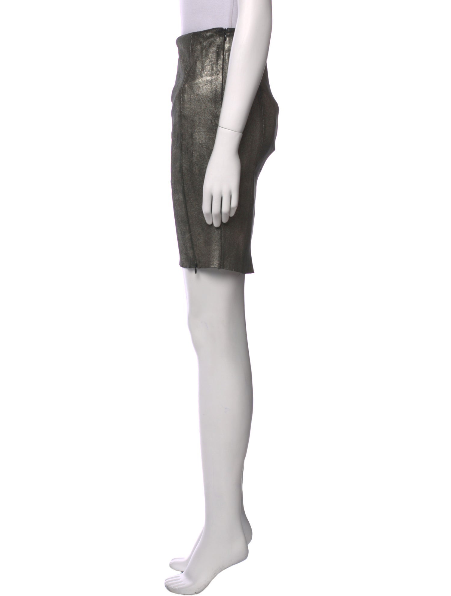 Skaist-Taylor Lamb Leather Knee-Length Skirt w/ Tags