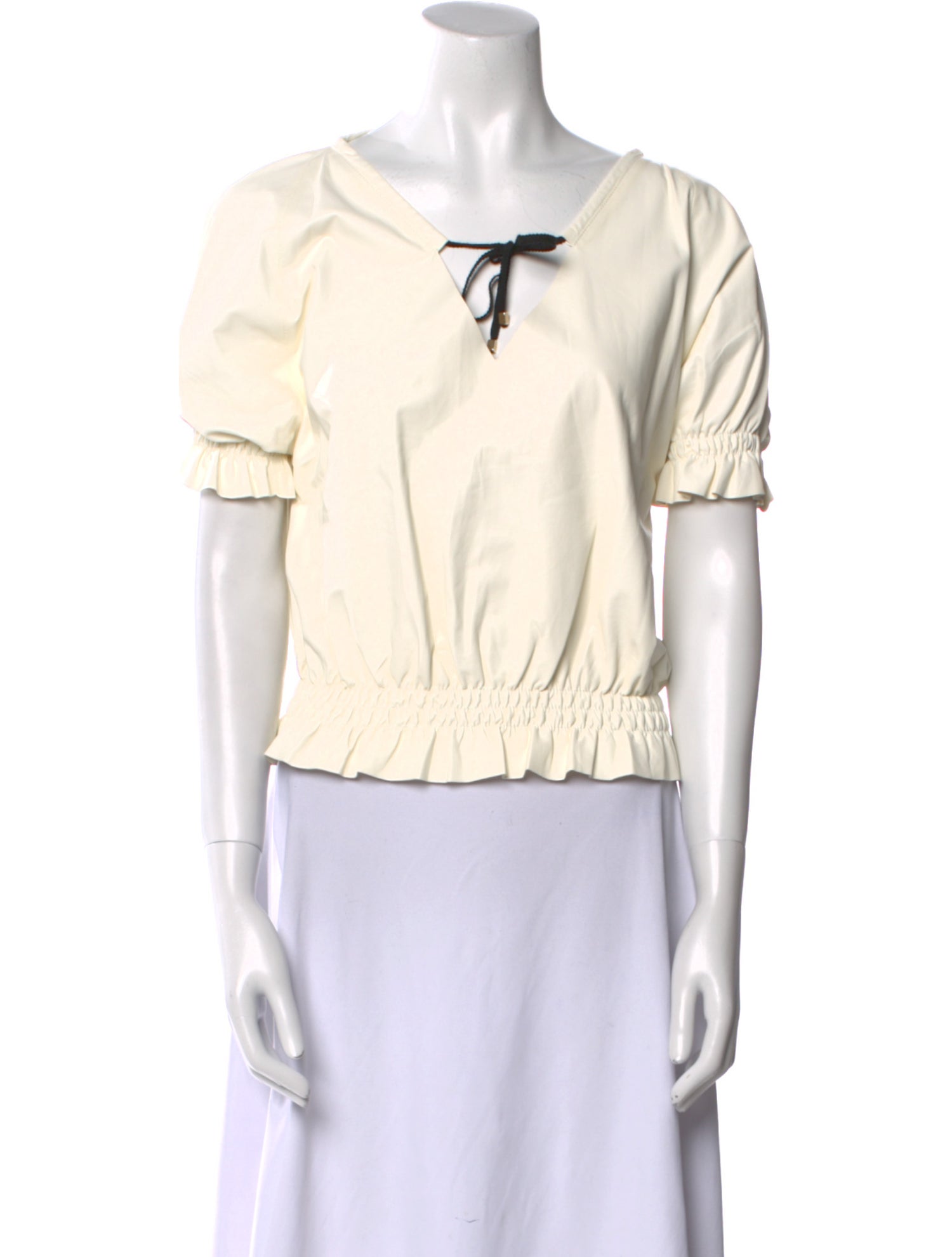 SKIIM Lambskin V-Neck Crop Top