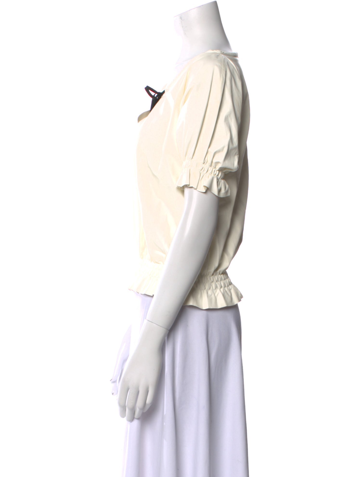 SKIIM Lambskin V-Neck Crop Top