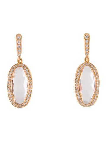 Suzanne Kalan Drop 18K Quartz & Diamond Earrings