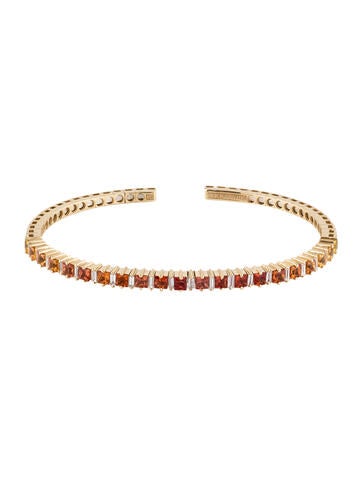 Suzanne Kalan Cuff 18K Sapphire & Diamond Fireworks Bracelet