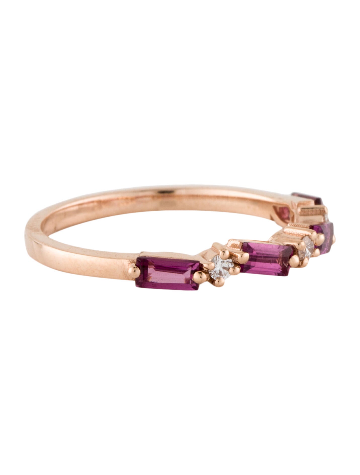 Suzanne Kalan 14K Garnet & Diamond Band