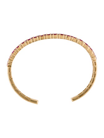 Suzanne Kalan 18K Ruby, Sapphire, & Diamond Cuff Bracelet