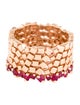 Suzanne Kalan 18K Ruby 5 Row Eternity Band