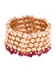 Suzanne Kalan 18K Ruby 5 Row Eternity Band