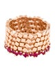 Suzanne Kalan 18K Ruby 5 Row Eternity Band