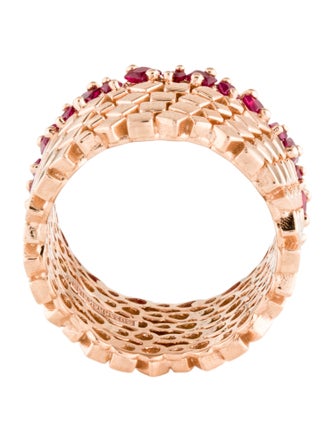 Suzanne Kalan 18K Ruby 5 Row Eternity Band