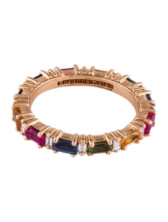 Suzanne Kalan 18K Sapphire, Ruby & Diamond Eternity Band