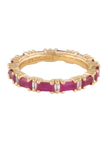 Suzanne Kalan Eternity Band 18K Ruby & Diamond 5
