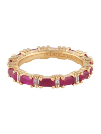 Suzanne Kalan 18K Ruby & Diamond Eternity Band