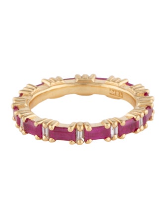 Suzanne Kalan 18K Ruby & Diamond Eternity Band