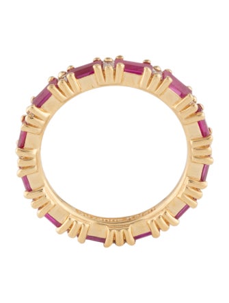 Suzanne Kalan 18K Ruby & Diamond Eternity Band