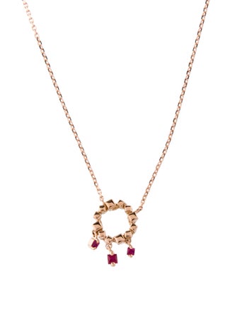 Suzanne Kalan 18K Ruby Circle pendant Necklace