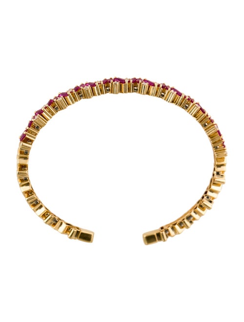 Suzanne Kalan 18K Ruby & Diamond Fireworks Frenzy Bangle