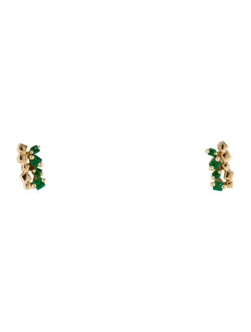 Suzanne Kalan 18K Emerald Stud Earrings