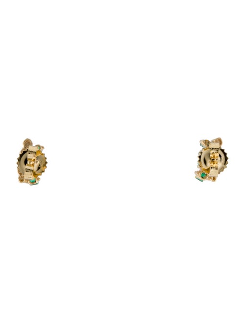 Suzanne Kalan 18K Emerald Stud Earrings