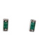 Suzanne Kalan 18K Emerald Inlay Stud Earrings