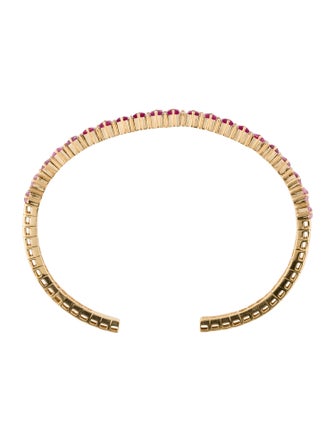 Suzanne Kalan 18K Sapphire, Ruby & Diamond Flexible Cuff Bracelet