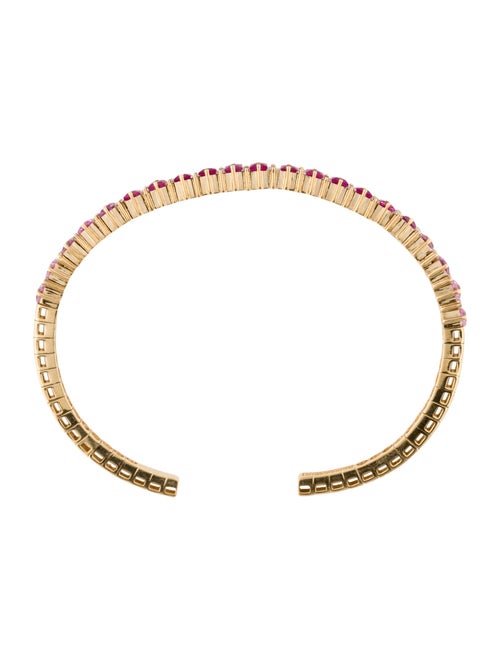 Suzanne Kalan 18K Sapphire, Ruby & Diamond Flexible Cuff Bracelet
