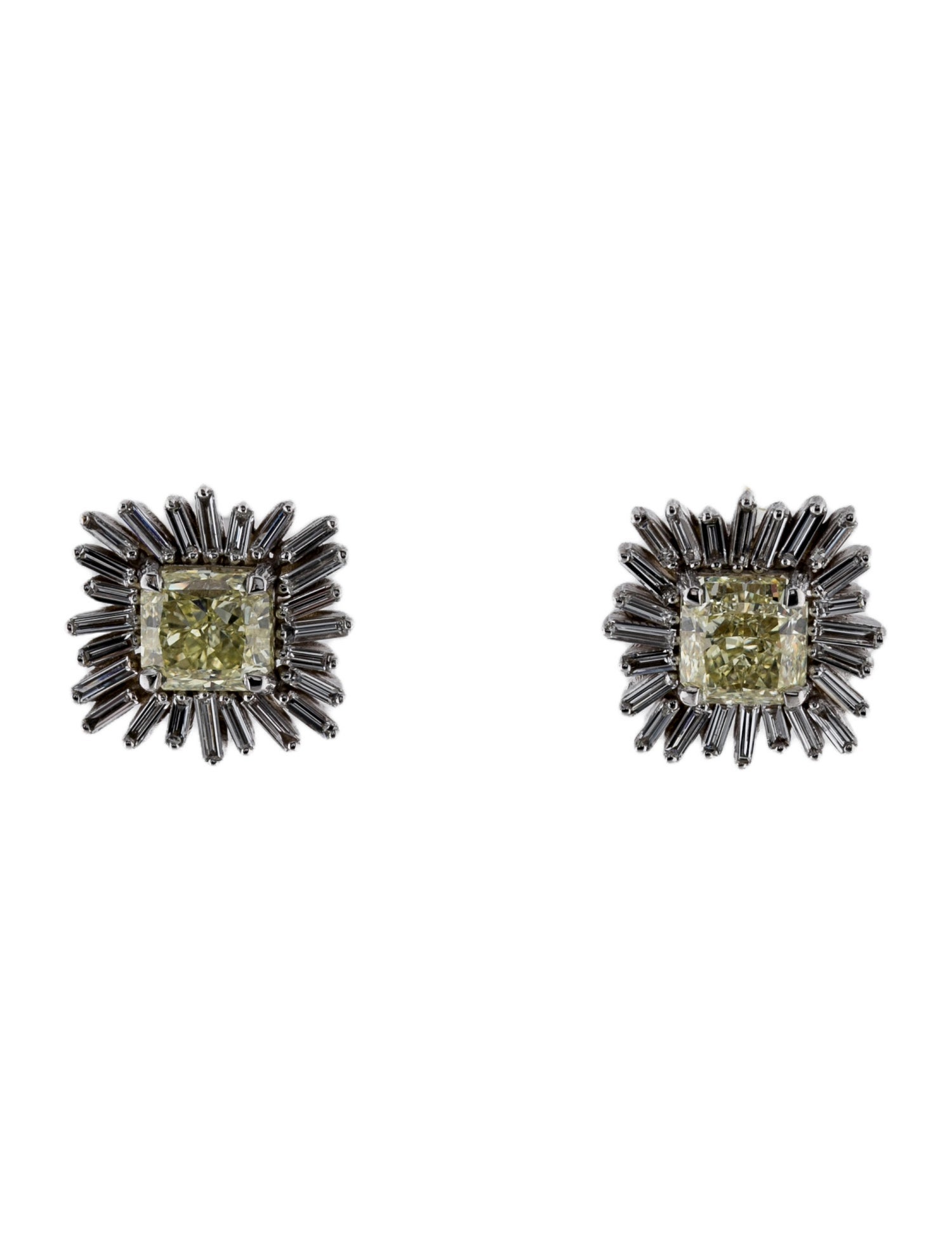 Suzanne Kalan 18K Diamond Firework Stud Earrings