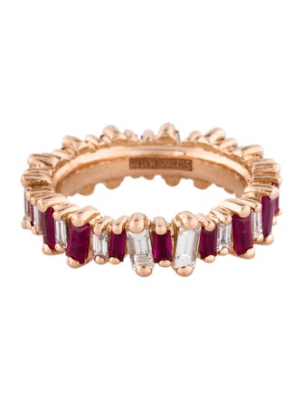 Suzanne Kalan 18K Ruby & Diamond Eternity Band