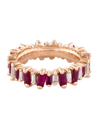 Suzanne Kalan 18K Ruby & Diamond Eternity Band