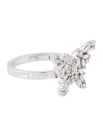 Suzanne Kalan Cocktail Ring 18K Diamond Fireworks Butterfly 6
