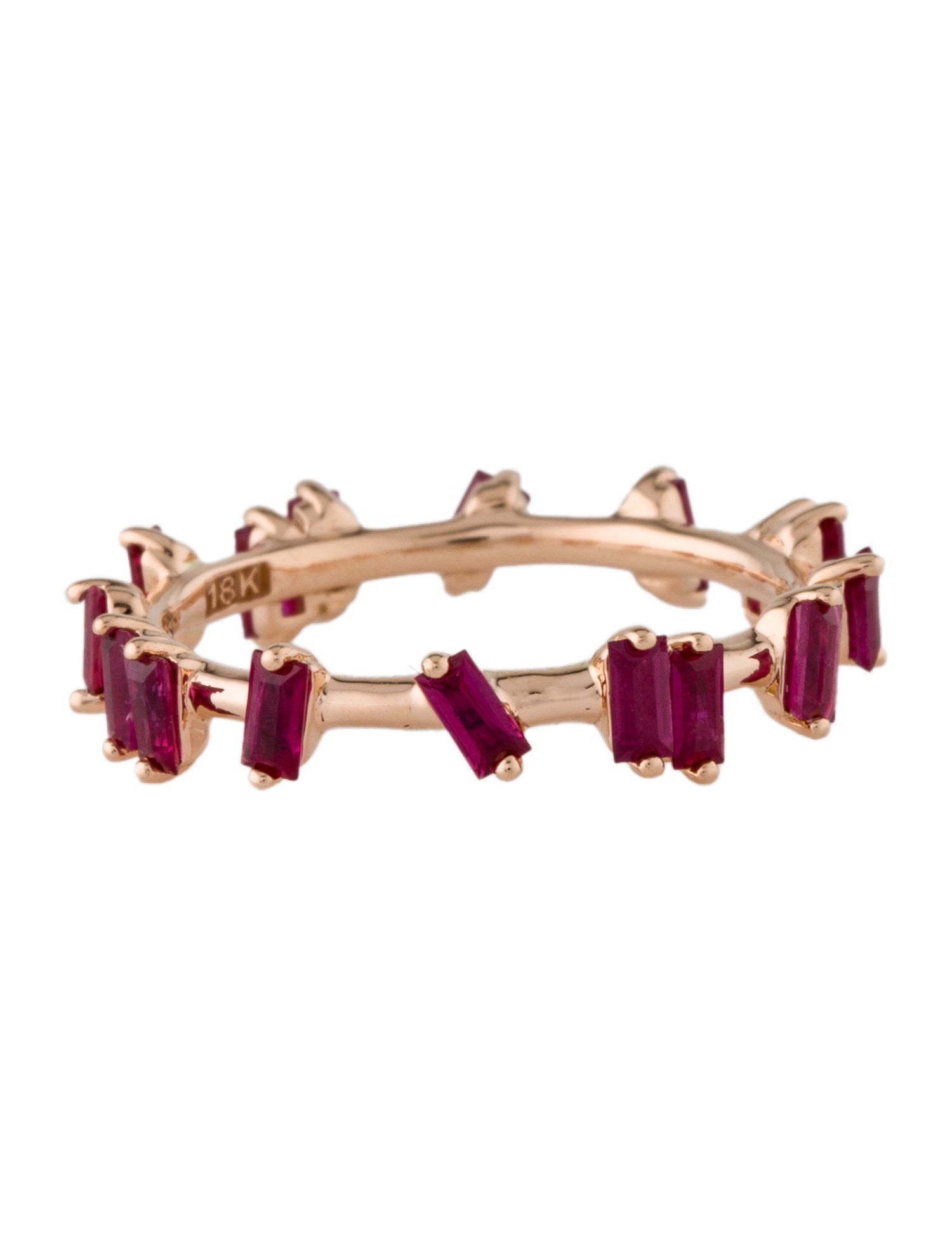 Suzanne Kalan 18K Ruby & Synthetic Ruby Barbwire Ring