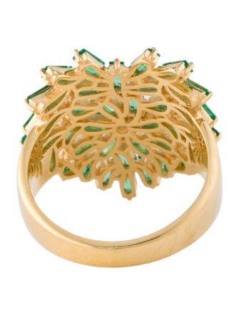 Suzanne Kalan 18K Emerald & Diamond Heart Medium Ring