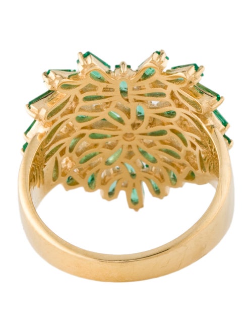 Suzanne Kalan 18K Emerald & Diamond Heart Medium Ring