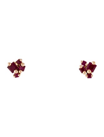 Suzanne Kalan 18K Ruby Stud Earrings