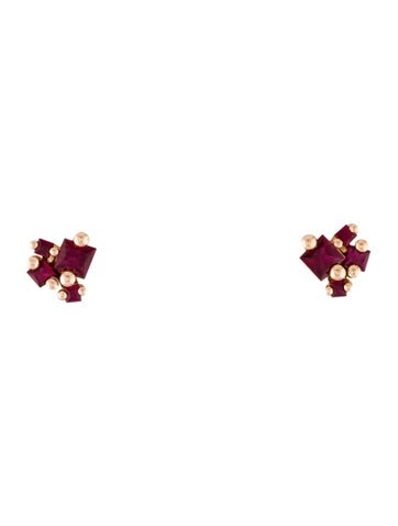 Suzanne Kalan Stud 18K Ruby Earrings