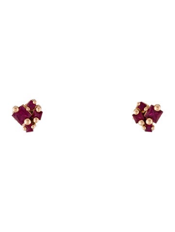 Suzanne Kalan Stud 18K Ruby Earrings
