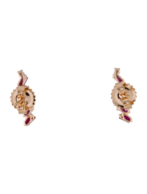 Suzanne Kalan 18K Ruby & Diamond Frenzy Stud Earrings