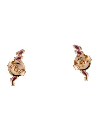 Suzanne Kalan 18K Ruby & Diamond Frenzy Stud Earrings