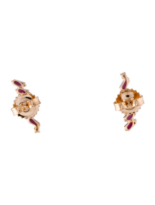 Suzanne Kalan 18K Ruby & Diamond Frenzy Stud Earrings