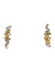 Suzanne Kalan 18K Sapphire & Diamond Frenzy Rainbow Stud Earrings