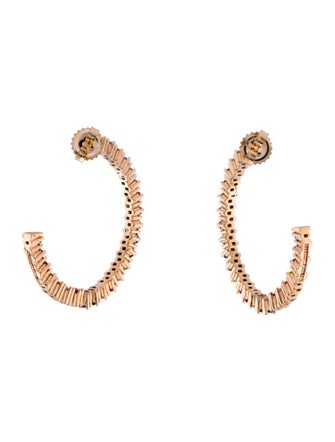 Suzanne Kalan 18K Sapphire & Ruby Rainbow Inside-Out Hoop Earrings